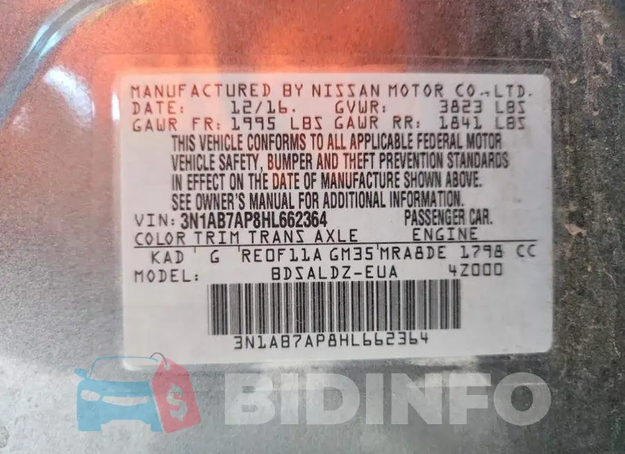 3N1AB7AP8HL662364 Photo# 13