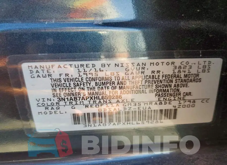 3N1AB7APXHL659286 Photo# 12