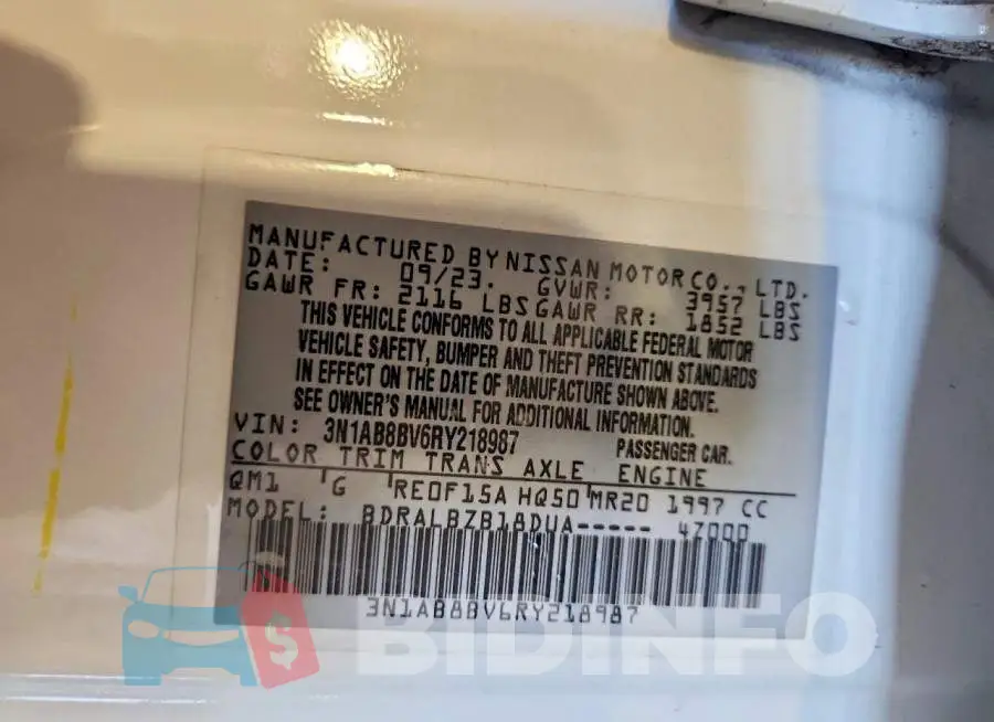 3N1AB8BV6RY218987 Photo# 12