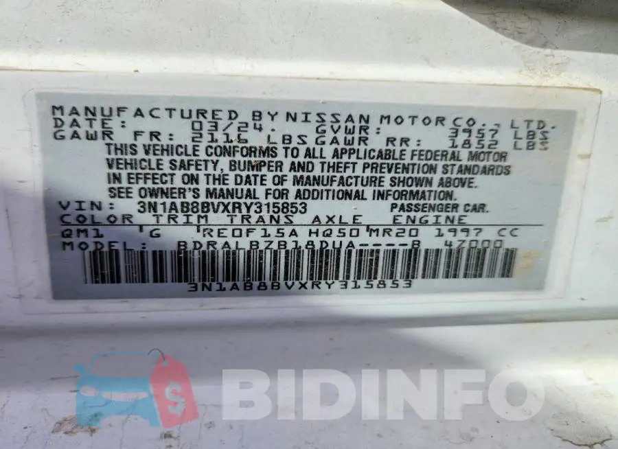 3N1AB8BVXRY315853 Photo# 13
