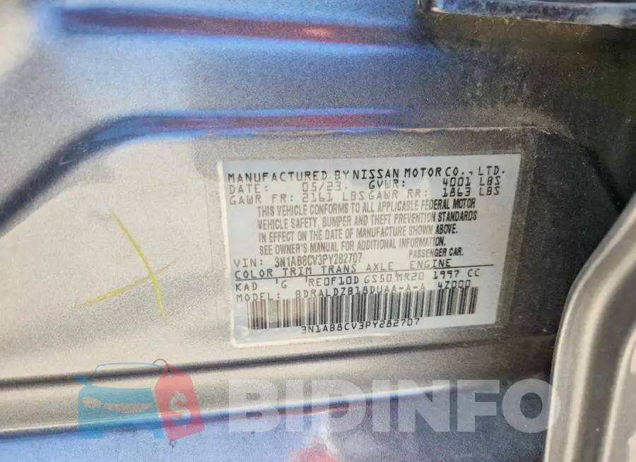 3N1AB8CV3PY282707 Photo# 12