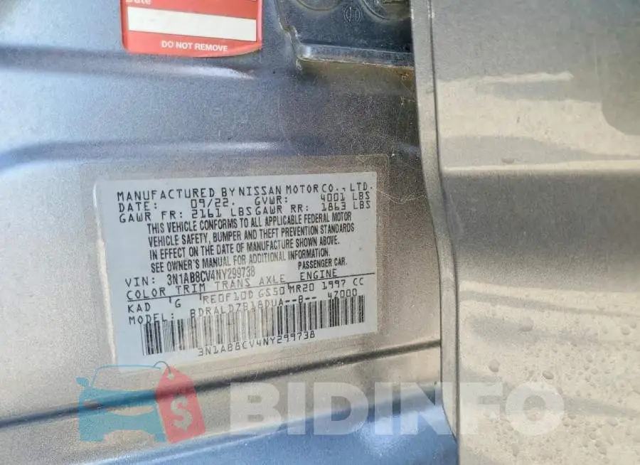 3N1AB8CV4NY299738 Photo# 13