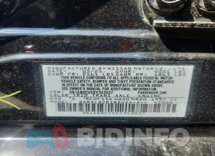 3N1AB8CV4SY343037 Photo# 13