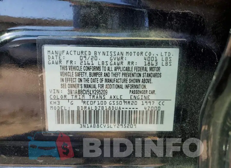 3N1AB8CV5LY295209 Photo# 13