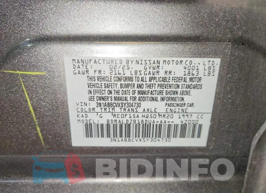 3N1AB8CVXSY304730 Photo# 12