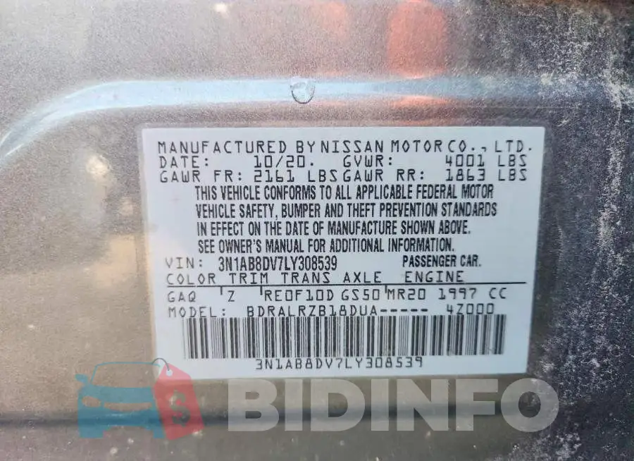 3N1AB8DV7LY308539 Photo# 12