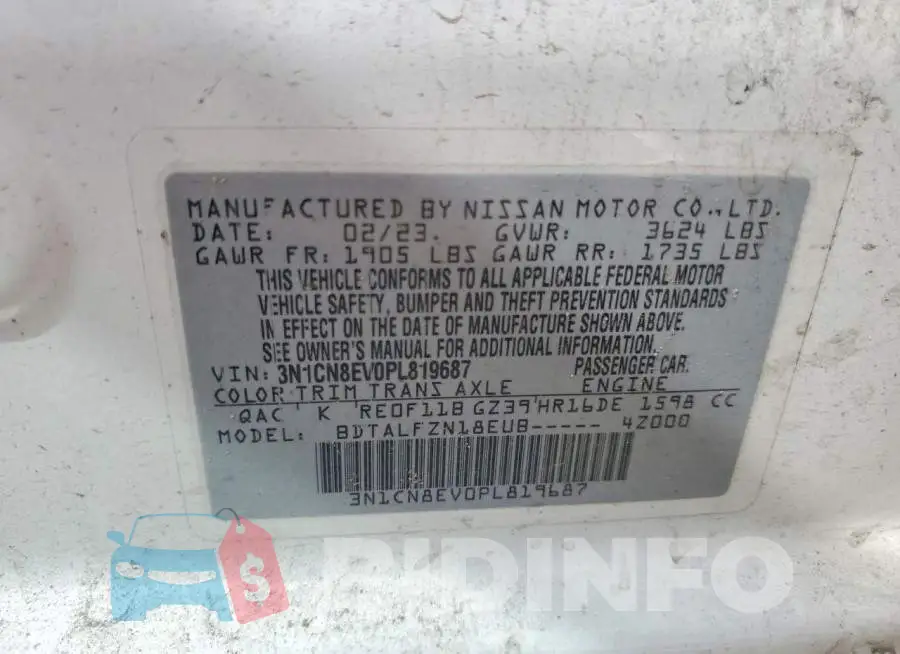 3N1CN8EV0PL819687 Photo# 12