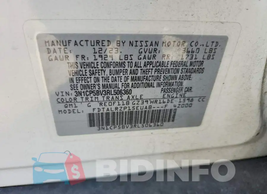 3N1CP5BV3RL506360 Photo# 12