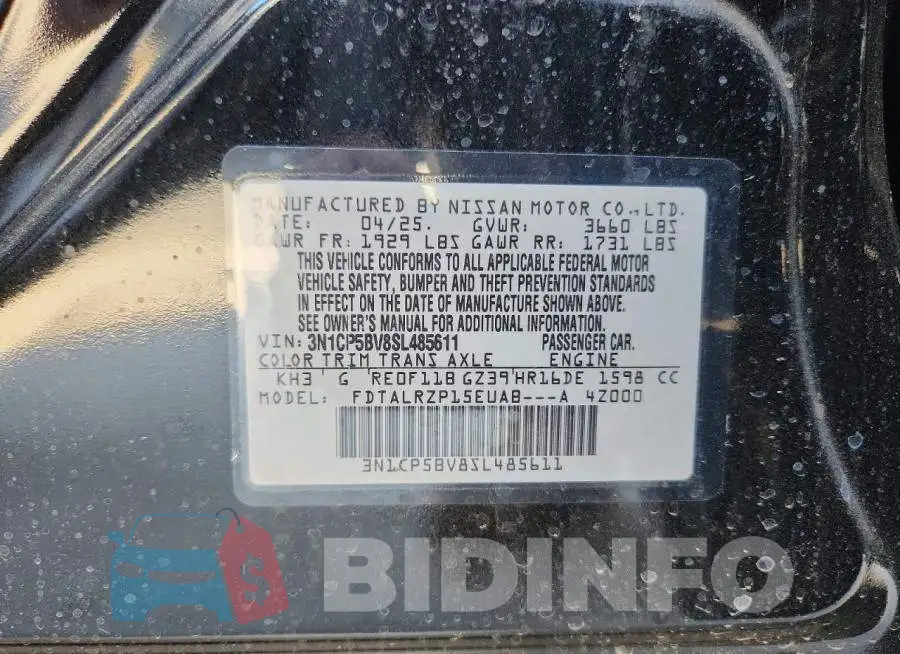 3N1CP5BV8SL485611 Photo# 12