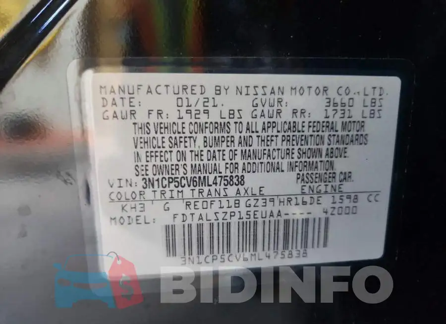 3N1CP5CV6ML475838 Photo# 13