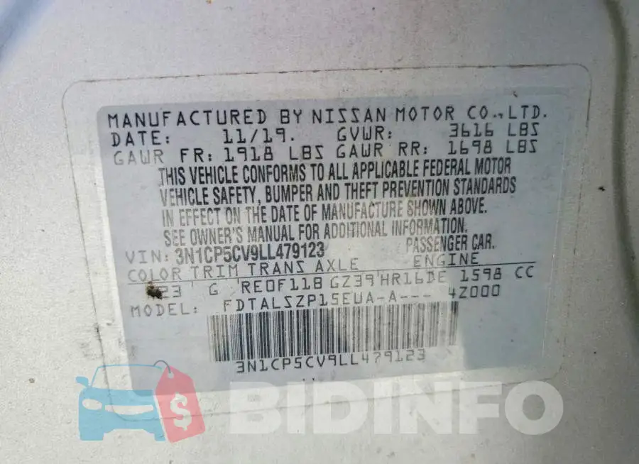 3N1CP5CV9LL479123 Photo# 12