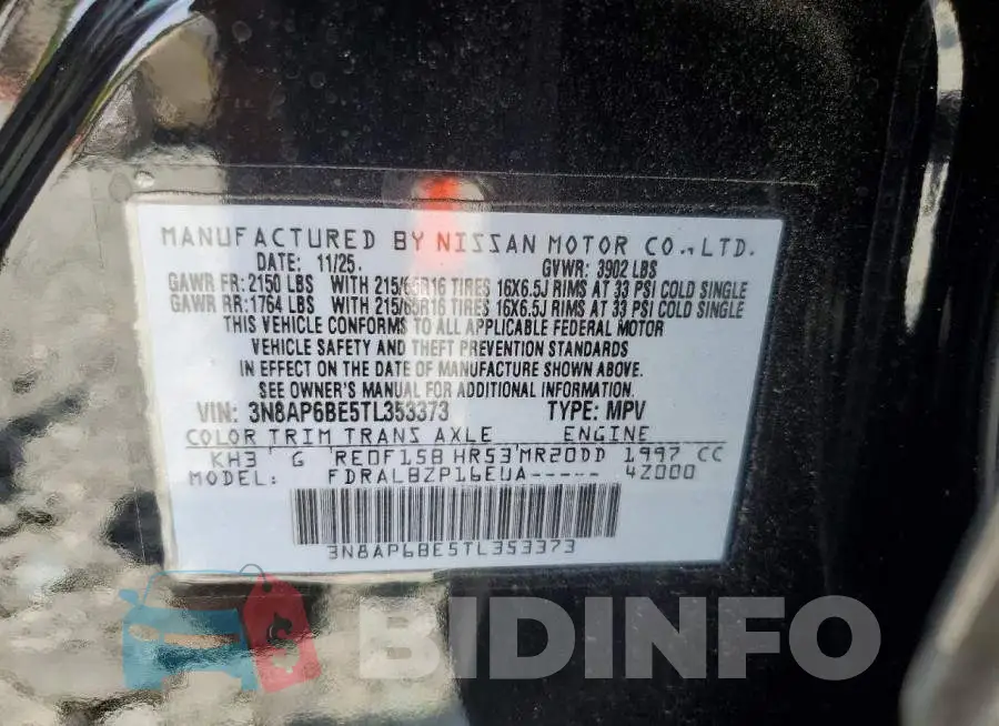 3N8AP6BE5TL353373 Photo# 13