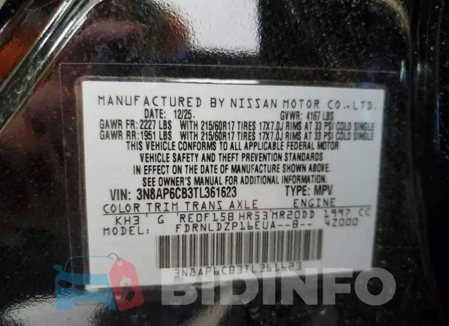 3N8AP6CB3TL361623 Photo# 13