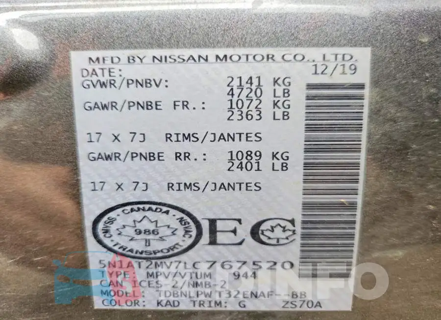 5N1AT2MV7LC767520 Photo# 13