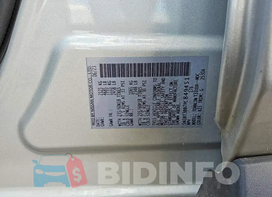 5N1BT3BB7PC849451 Photo# 13