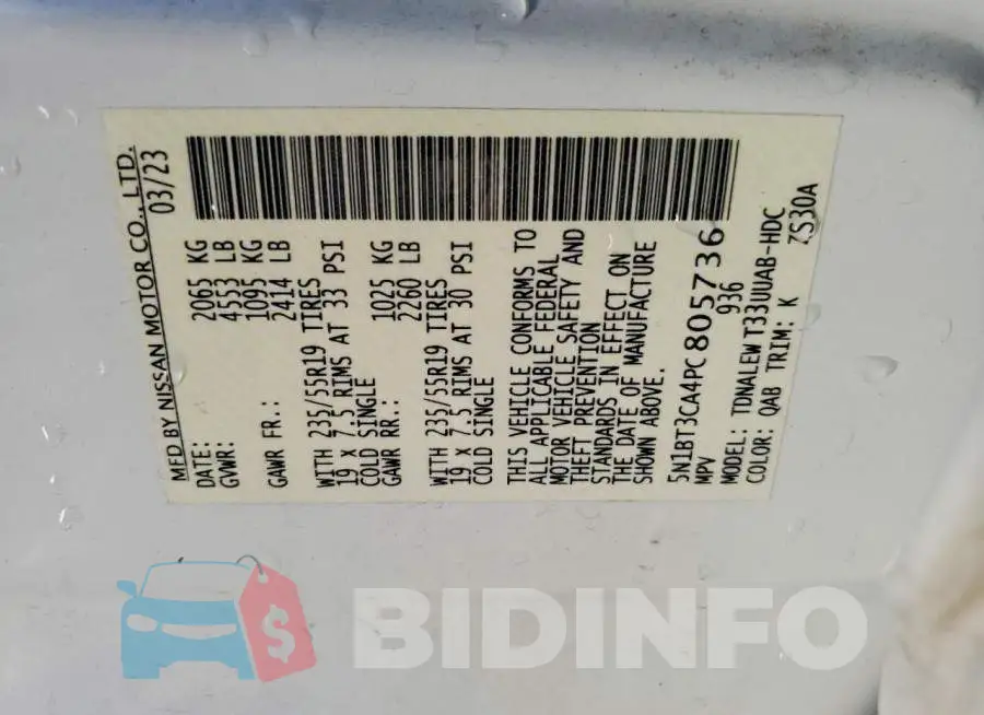 5N1BT3CA4PC805736 Photo# 14