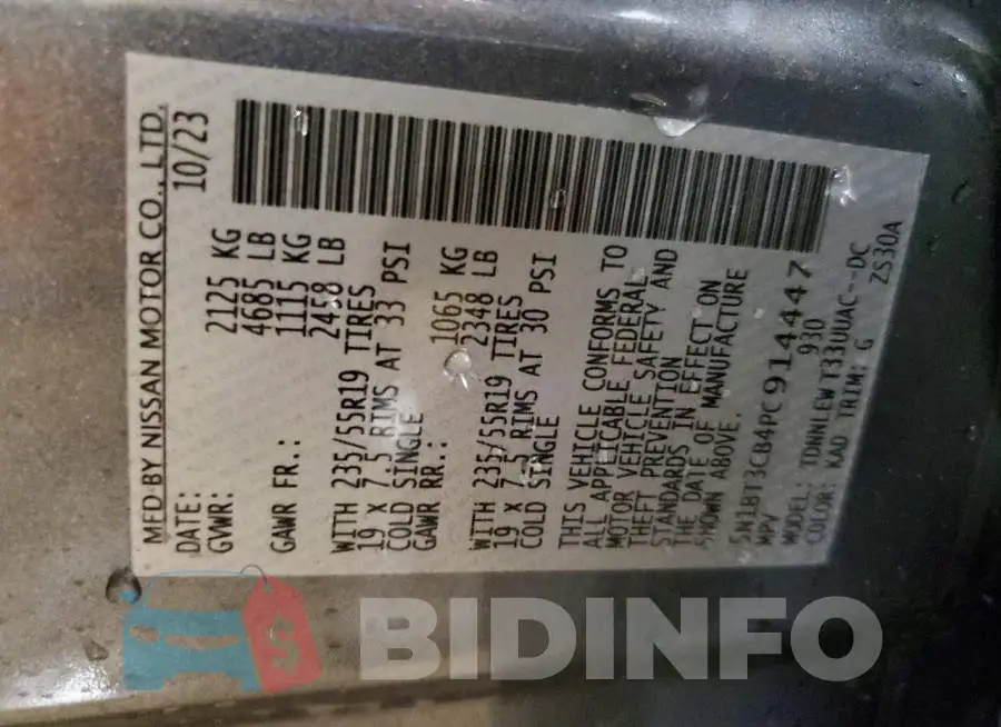 5N1BT3CB4PC914447 Photo# 13