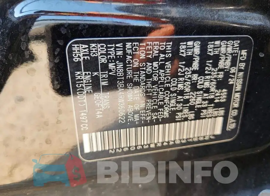 JN8BT3BA4RW360622 Photo# 12