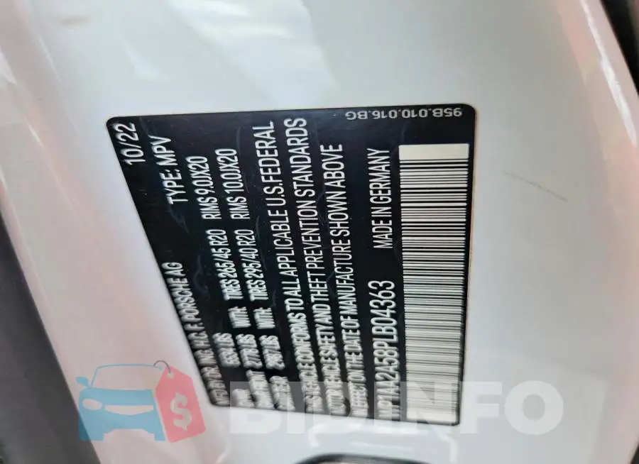 WP1AA2A58PLB04363 Photo# 13