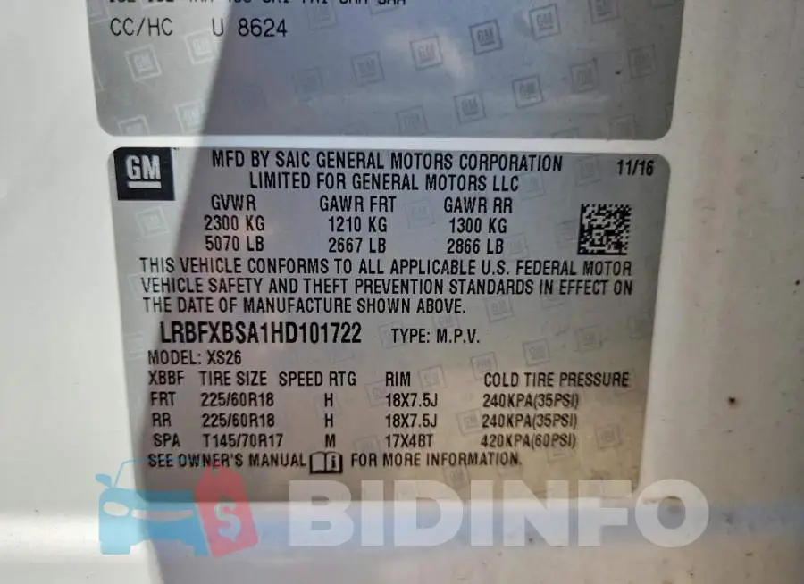 LRBFXBSA1HD101722 Photo# 12