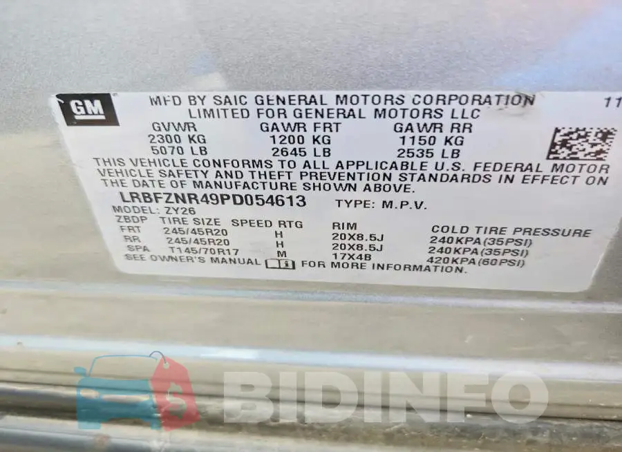 LRBFZNR49PD054613 Photo# 13