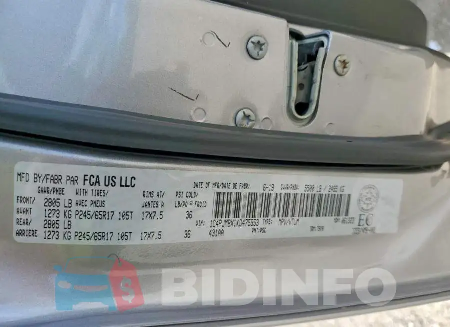 1C4PJMBX1KD475553 Photo# 14