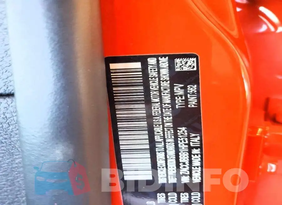 ZACCJBBB1HPE51254 Photo# 14