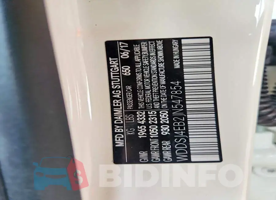 WDDSJ4EB2JN547854 Photo# 12