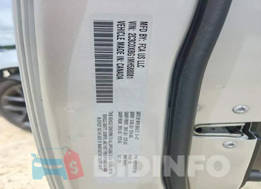 2C3CDXBG1MH588081 Photo# 13