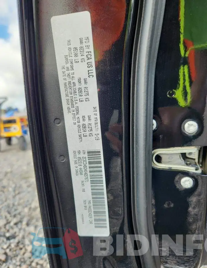 2C3CDXBGXKH657671 Photo# 12