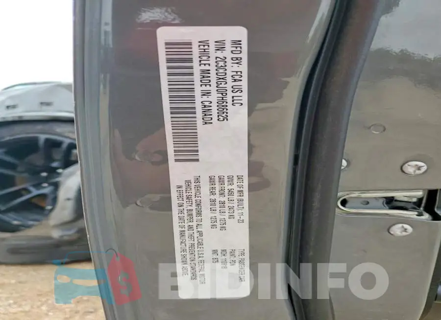 2C3CDXGJ0PH686625 Photo# 13