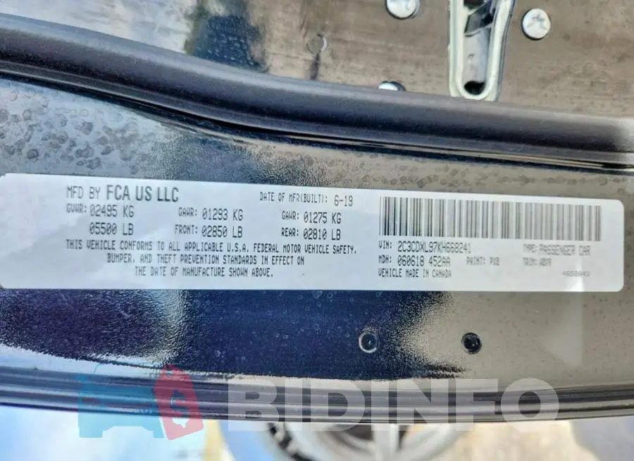 2C3CDXL97KH668241 Photo# 12