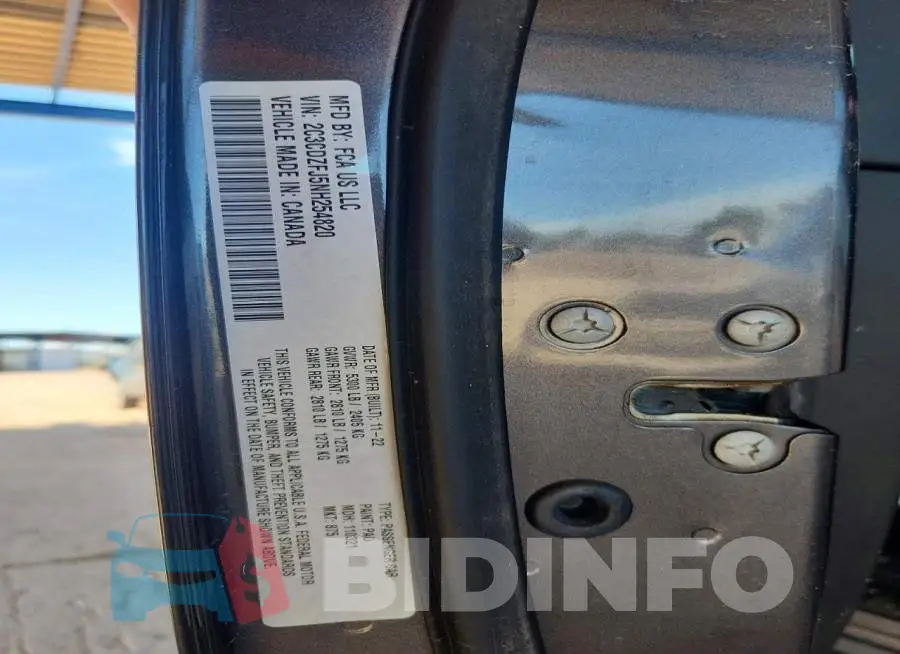 2C3CDZFJ5NH254820 Photo# 13