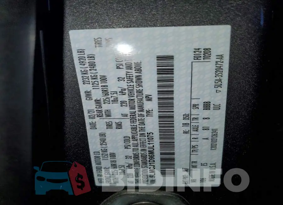 5LMCJ1D96MUL11075 Photo# 14