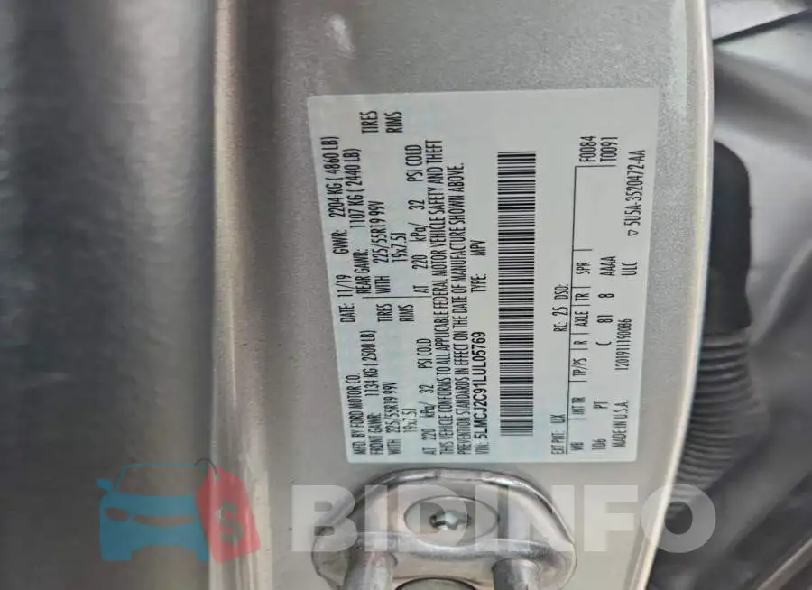 5LMCJ2C91LUL05769 Photo# 13