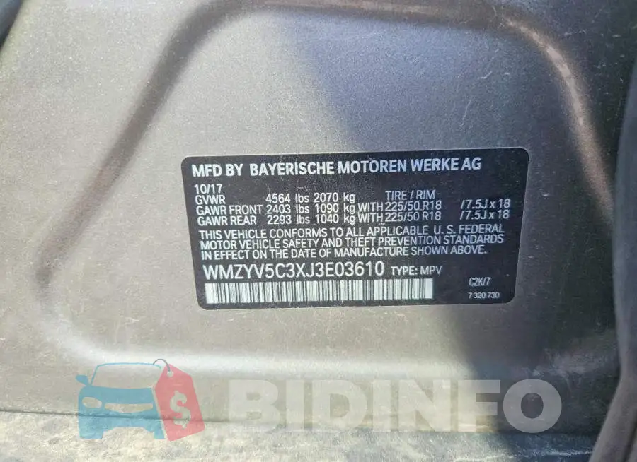 WMZYV5C3XJ3E03610 Photo# 13