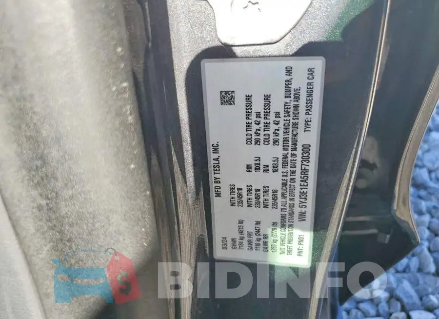 5YJ3E1EA5RF730300 Photo# 12