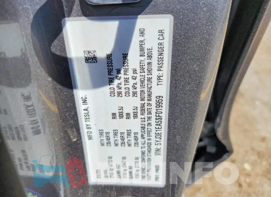 5YJ3E1EA5SF019959 Photo# 13