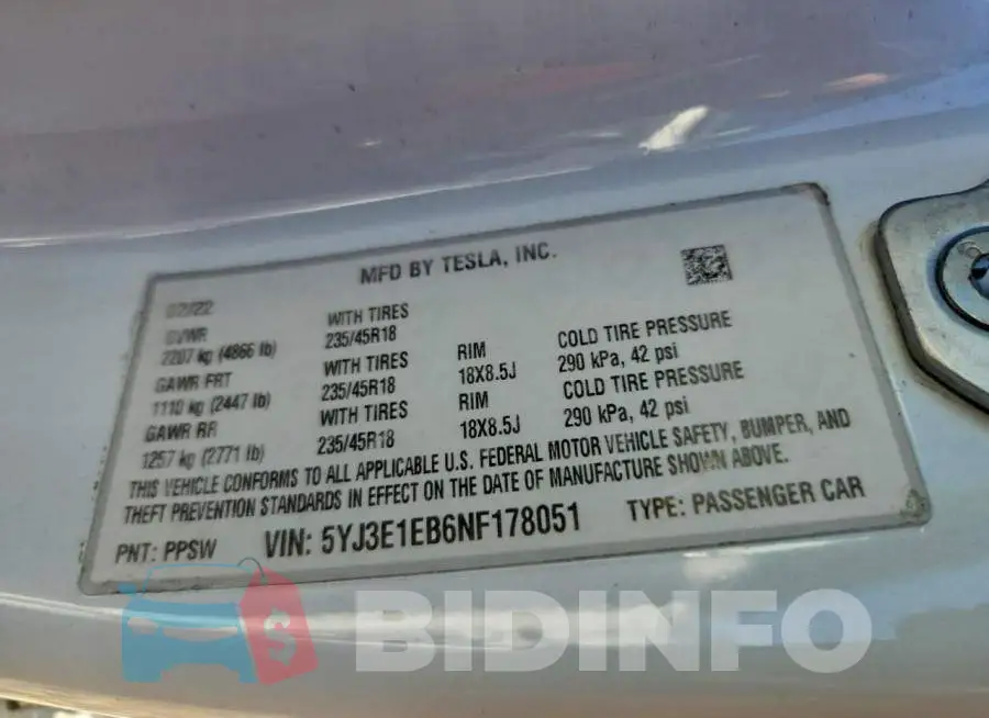 5YJ3E1EB6NF178051 Photo# 12