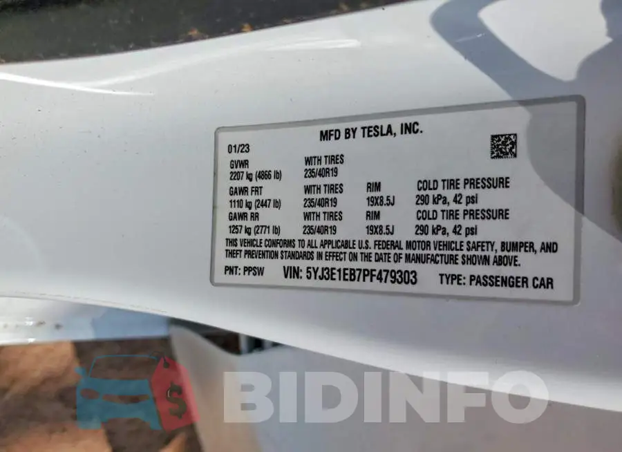 5YJ3E1EB7PF479303 Photo# 13