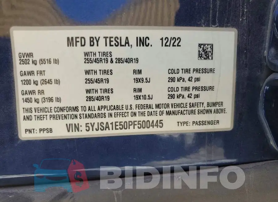 5YJSA1E50PF500445 Photo# 13