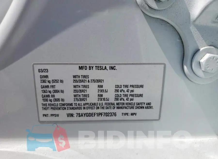 7SAYGDEF1PF702376 Photo# 13