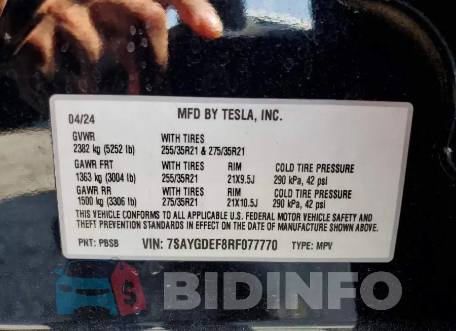 7SAYGDEF8RF077770 Photo# 14