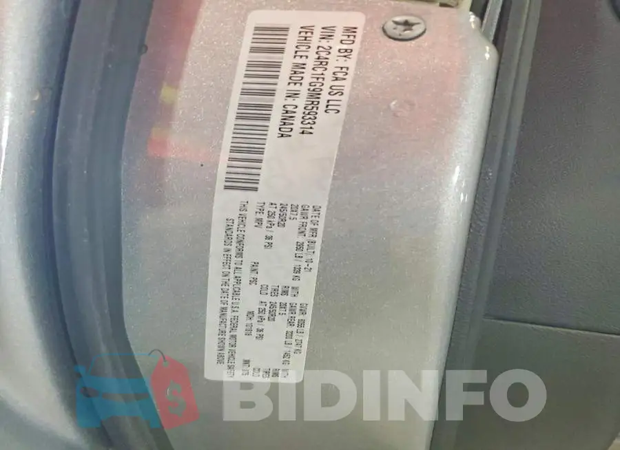 2C4RC1FG9MR593314 Photo# 13