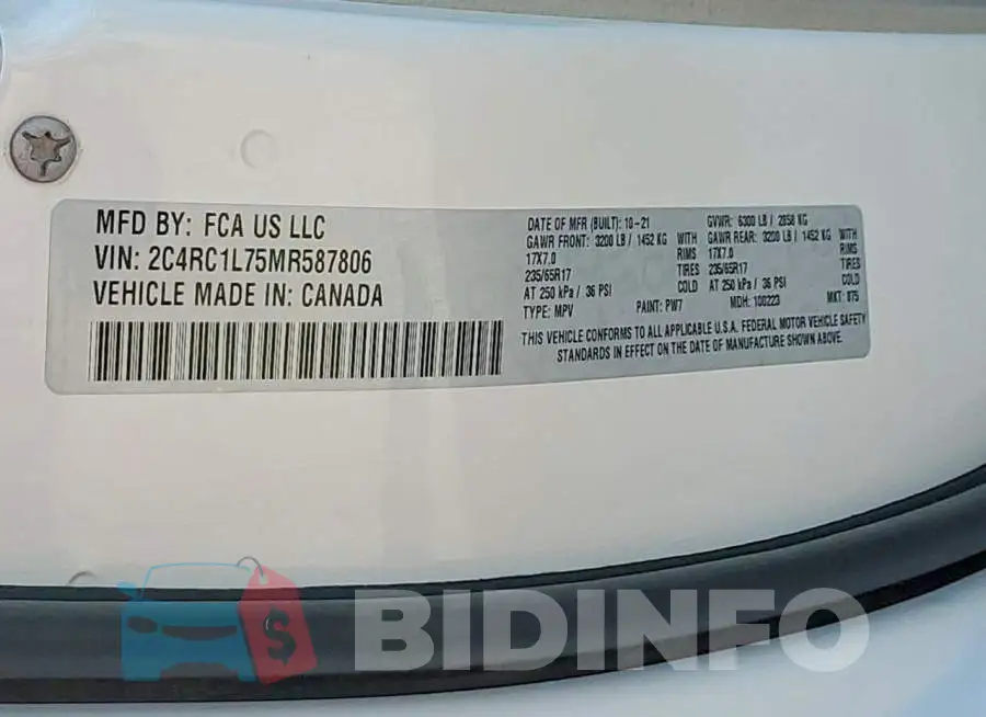 2C4RC1L75MR587806 Photo# 14