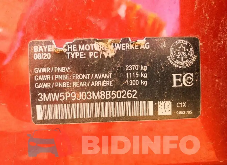 3MW5P9J03M8B50262 Photo# 12