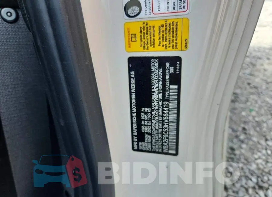 WBA2F9C53HV664419 Photo# 12