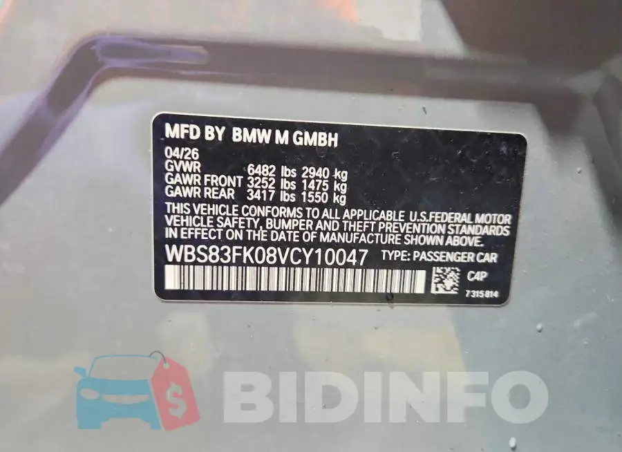WBS83FK08VCY10047 Photo# 12