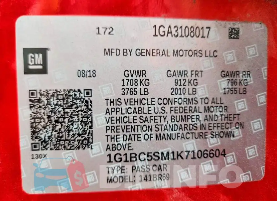 1G1BC5SM1K7106604 Photo# 12