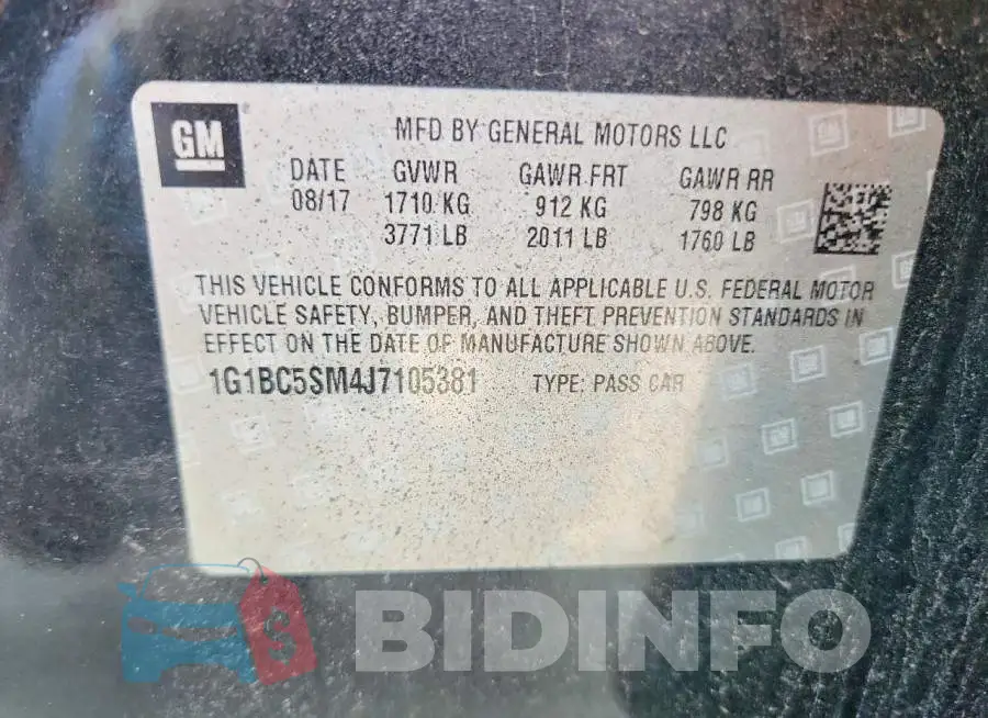 1G1BC5SM4J7105381 Photo# 12
